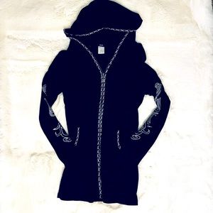 Black Zip Up Hooded Sweater